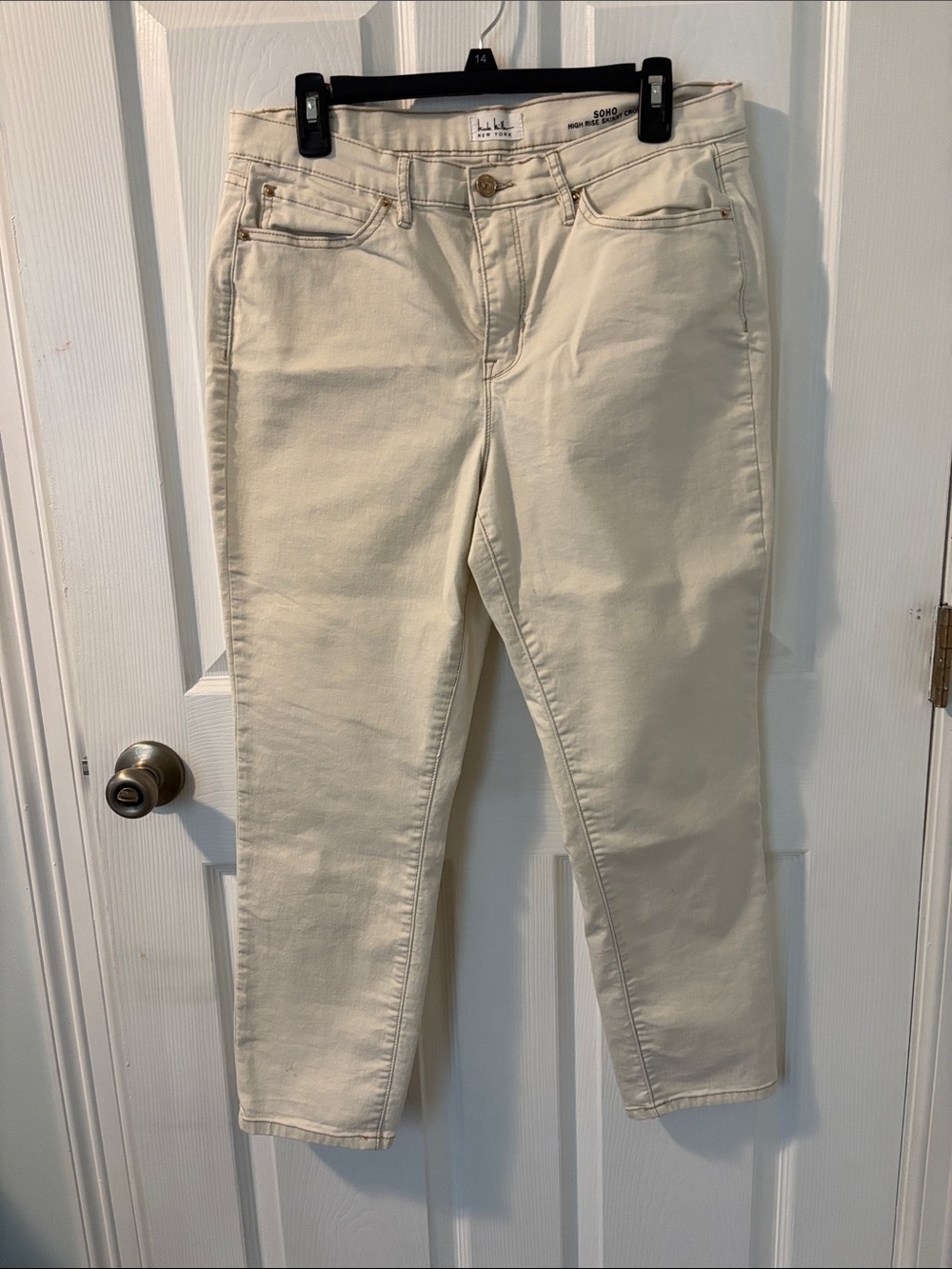 Lee Cream Cropped High-Rise Jeans for Women